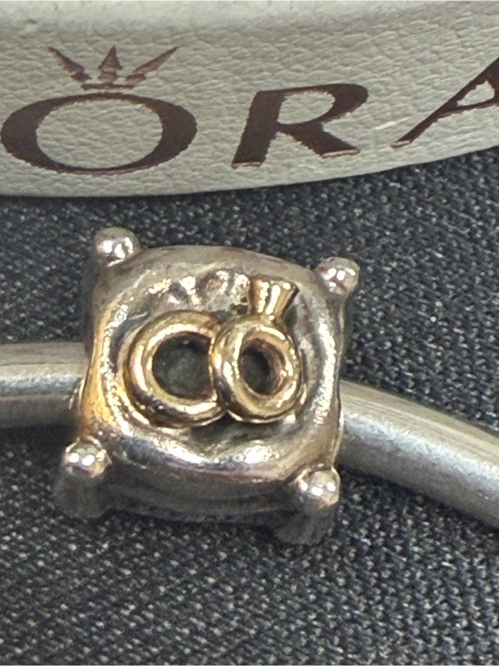 Authentic PANDORA SILVER 14K GOLD & DIAMOND WEDDING RINGS CHARM